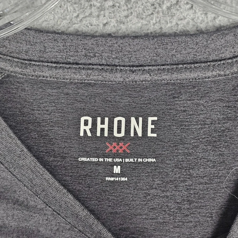 Rhone Performance T-Shirt Mens Medium Nylon Reign Short‎ Sleeve Crew Neck 100184